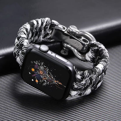 Apple Watch 7 Paracord Woven Strap with Steel Buckle