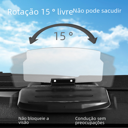 Car HUD Wireless Charger Phone Mount with Projector