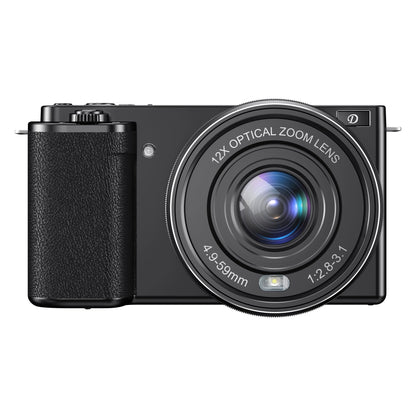 Cameras for Photography4K 64MP Digital Camera12X Optical Vlogging Camera for YouTubeOne Button Point and Shoot Digital CameraAuto-Focus Video CameraTravel Camera with 64G TF Cards for Beginners