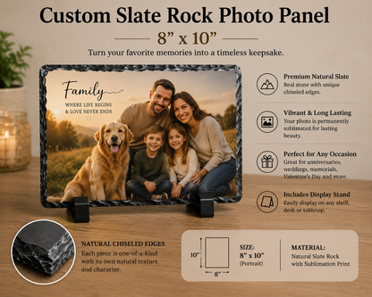 Customizable Rock Slate and Coasters