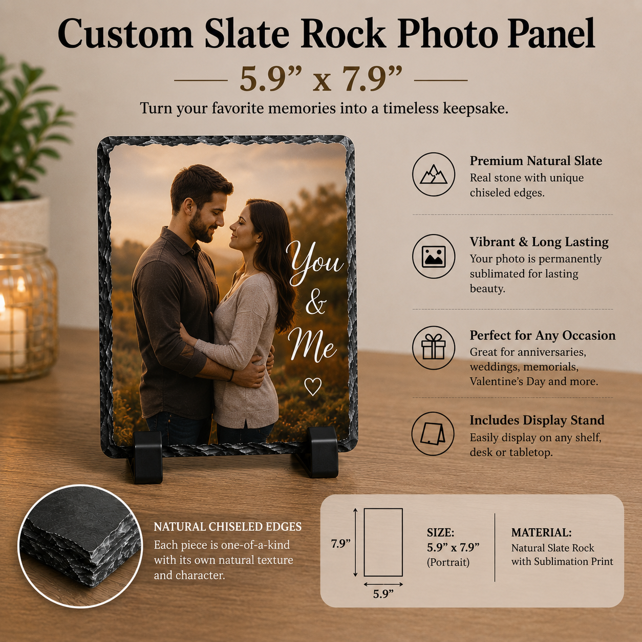 Customizable Rock Slate and Coasters
