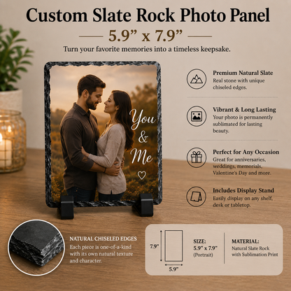 Customizable Rock Slate and Coasters