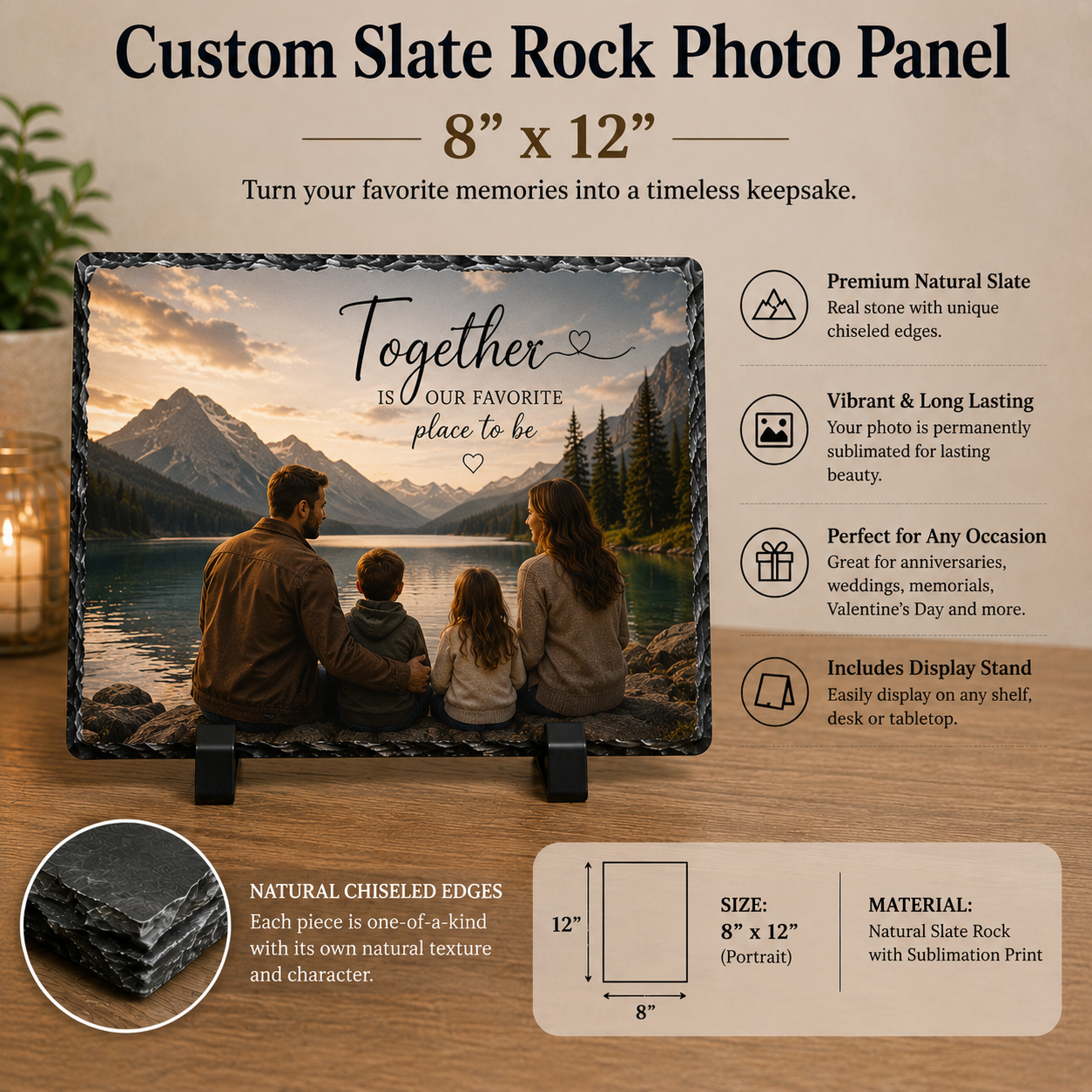 Customizable Rock Slate and Coasters