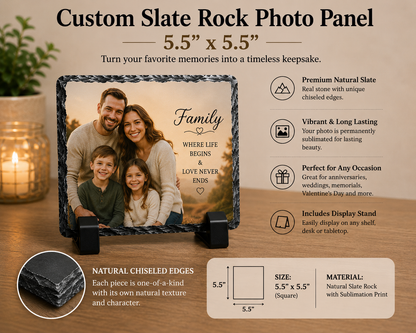 Customizable Rock Slate and Coasters