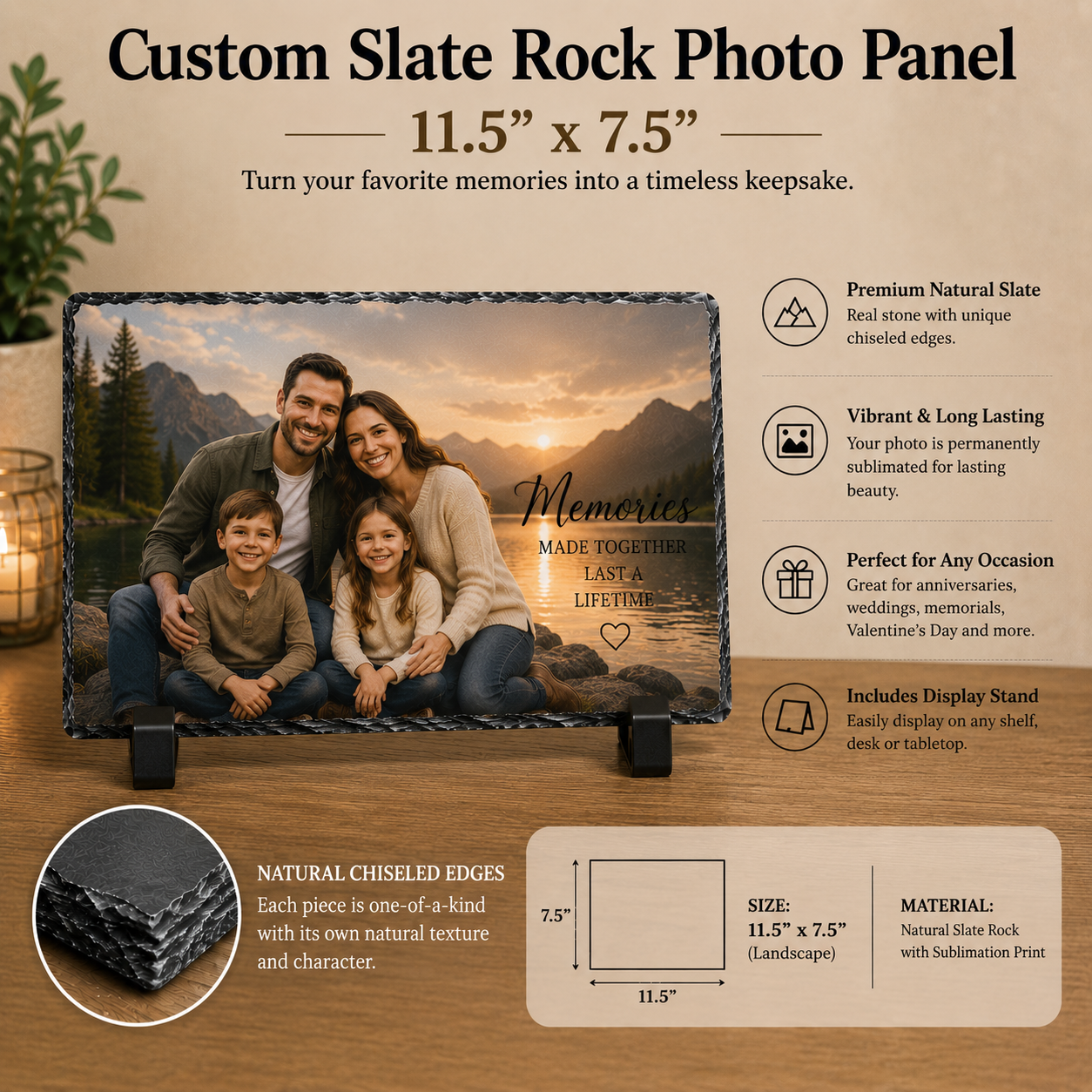 Customizable Rock Slate and Coasters