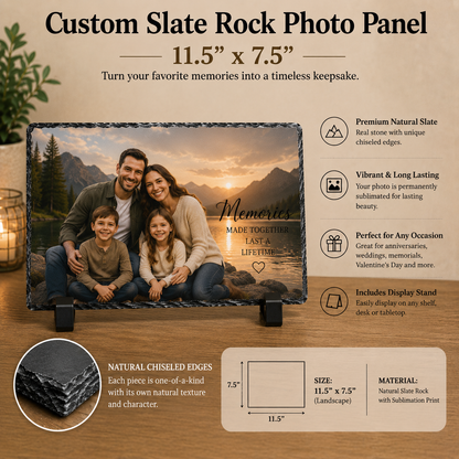 Customizable Rock Slate and Coasters