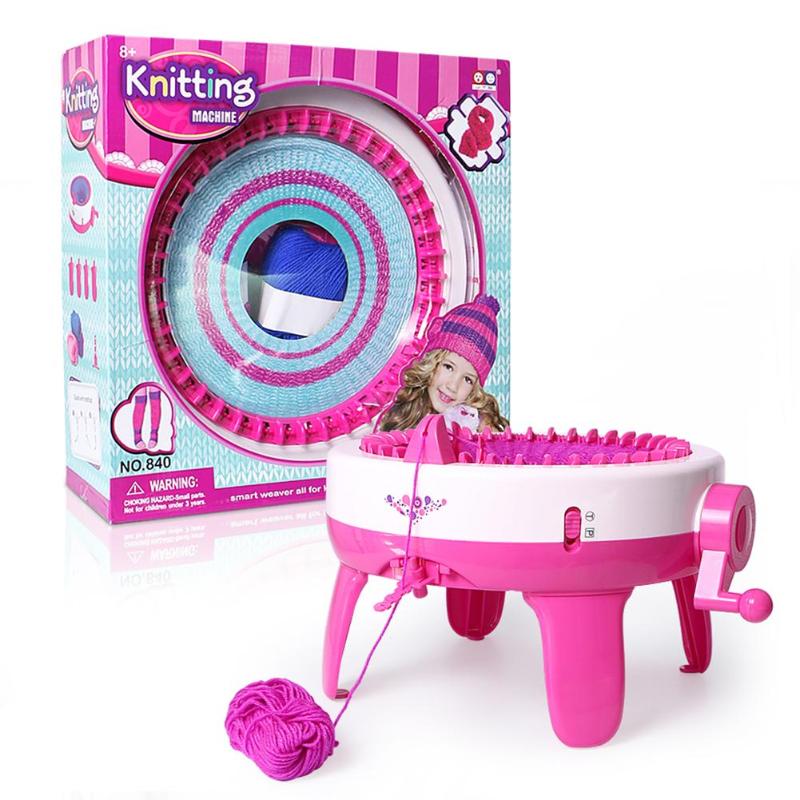 Kids DIY 40 Needle Knitting Machine with Penguin Counter