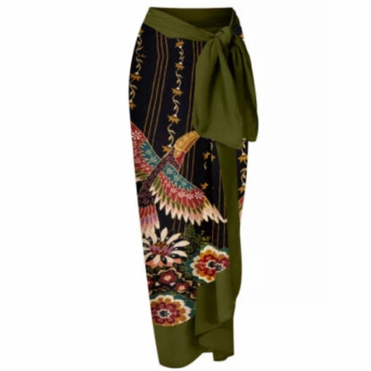 Vintage Women's Printed One Piece Swimsuit