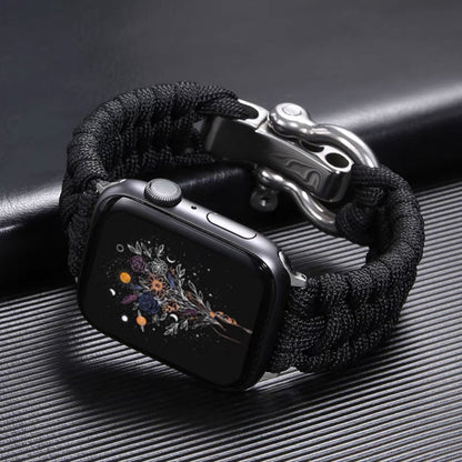 Apple Watch 7 Paracord Woven Strap with Steel Buckle