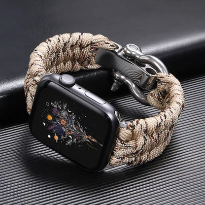 Apple Watch 7 Paracord Woven Strap with Steel Buckle